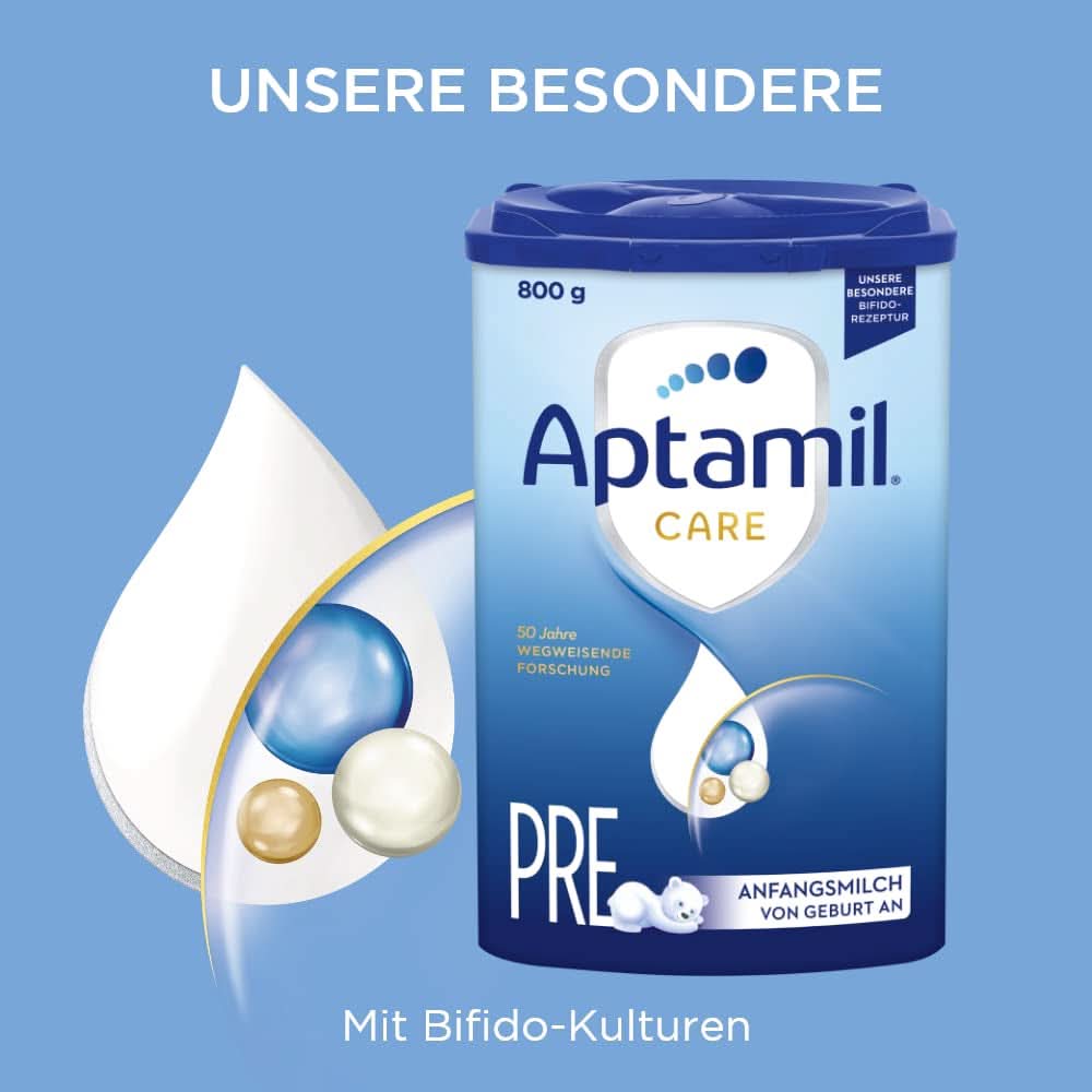 Aptamil Care PRE - Initial milk from birth, with DHA, only lactose, without palm oil, baby food, milk powder, 1x 800 g Mother and Child Naty Shop