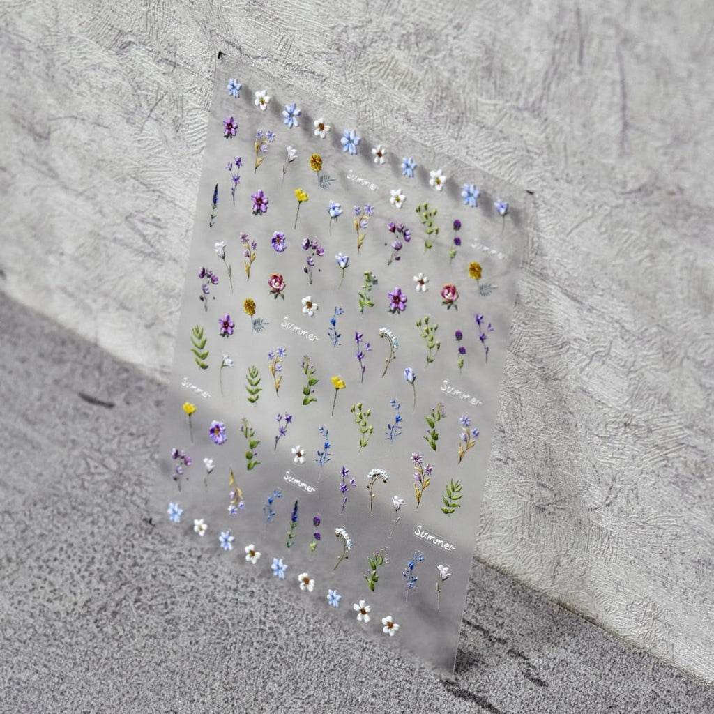 Nagelsticker Set - Selbstklebende Nail Sticker, Nageldesign Zubehör, Nail Art, Nagelaufkleber Für Fingernägel, Blumen Nagelsticker, Nagel Deko