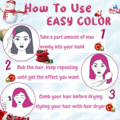 Vopsea de păr temporară roz lavabilă, ceară de păr temporară Culoare coafură naturală Pomade Vopsea de păr lavabilă pentru bărbați femei Party Cosplay Halloween Crăciun Vopsea pentru par Naty Shop