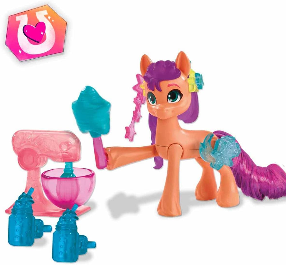 My Little Pony – Descoperă-ți poneiul Sparkle: Beauty Mark Magic Sunny Starscout, ponei de la copită la inimă 7,5 cm, vârste 5+, F5250, Multicolor