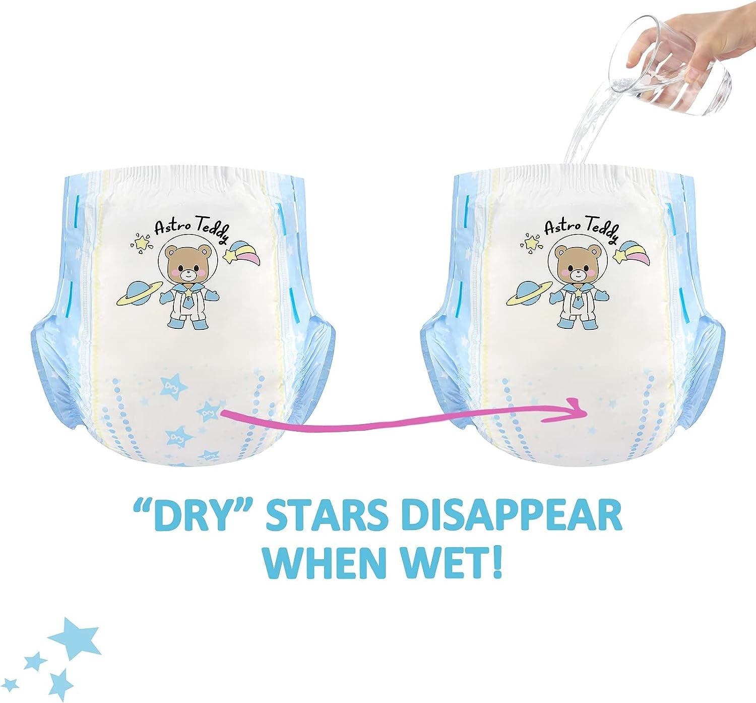 Adult Printed Diapers 5500-5800ml 2 Pack, 3 Prints Random Assortment - Astro Babies (L)