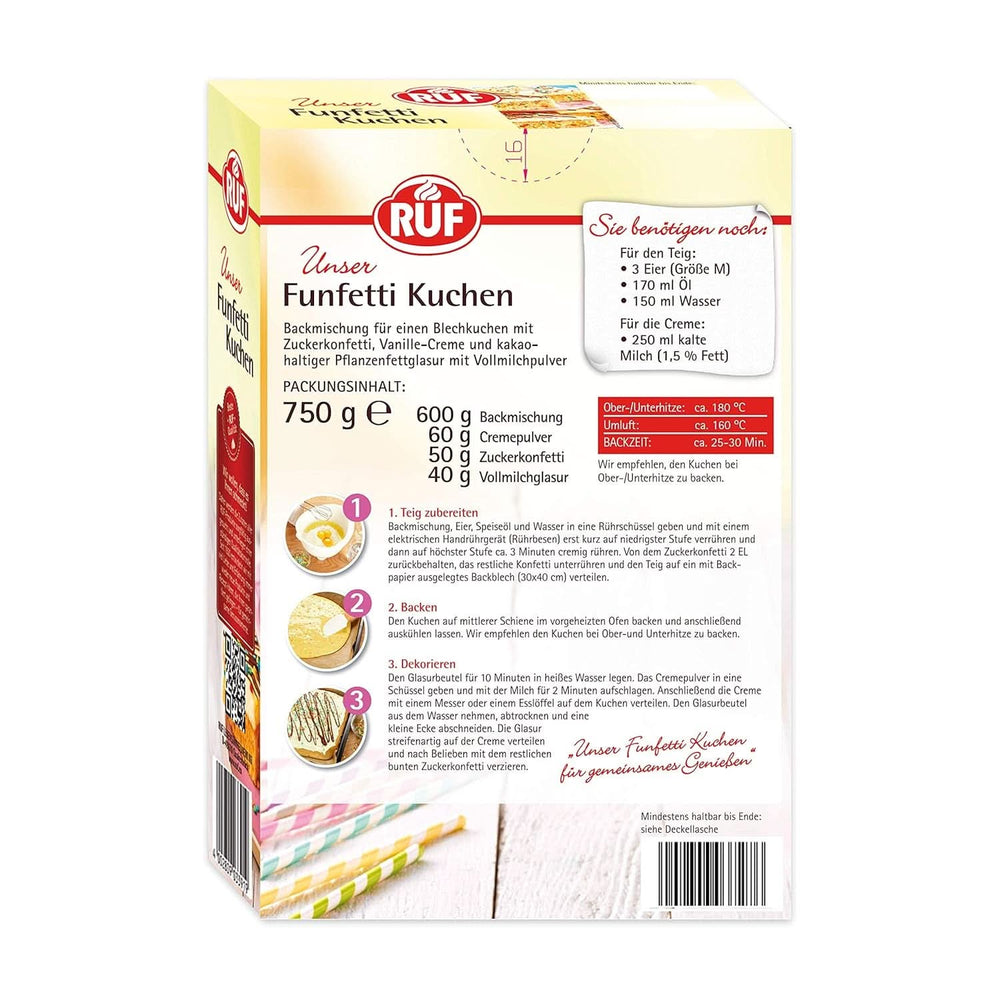 RUF Mixture for cakes, various colors Glazes and Decor Naty Shop