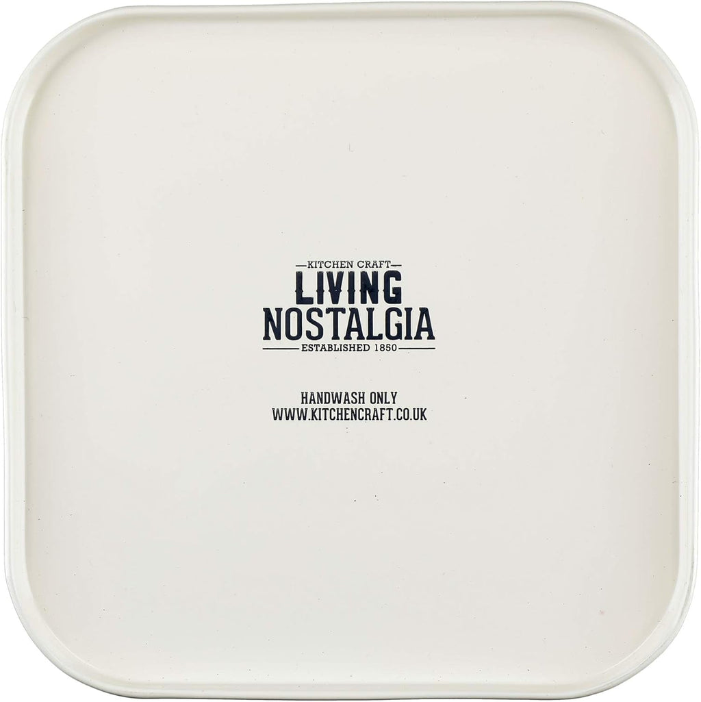 KitchenCraft Living Nostalgia set de 3 borcane de depozitare pentru ceai, zahăr și cafea, în cutie cadou, oțel, Antique Cream , 11 cm x 11 cm x 17 cm, Vintage Blue Cutii depozitare alimente Naty Shop