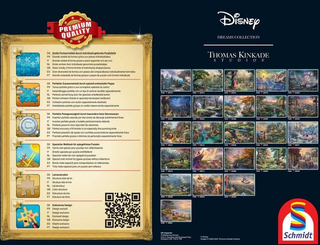 Schmidt Spiele 57371 Thomas Kinkade, Disney, Mickey & Minnie, Dream Collage 2, jigsaw puzzle 2000 piese Puzzle Naty Shop