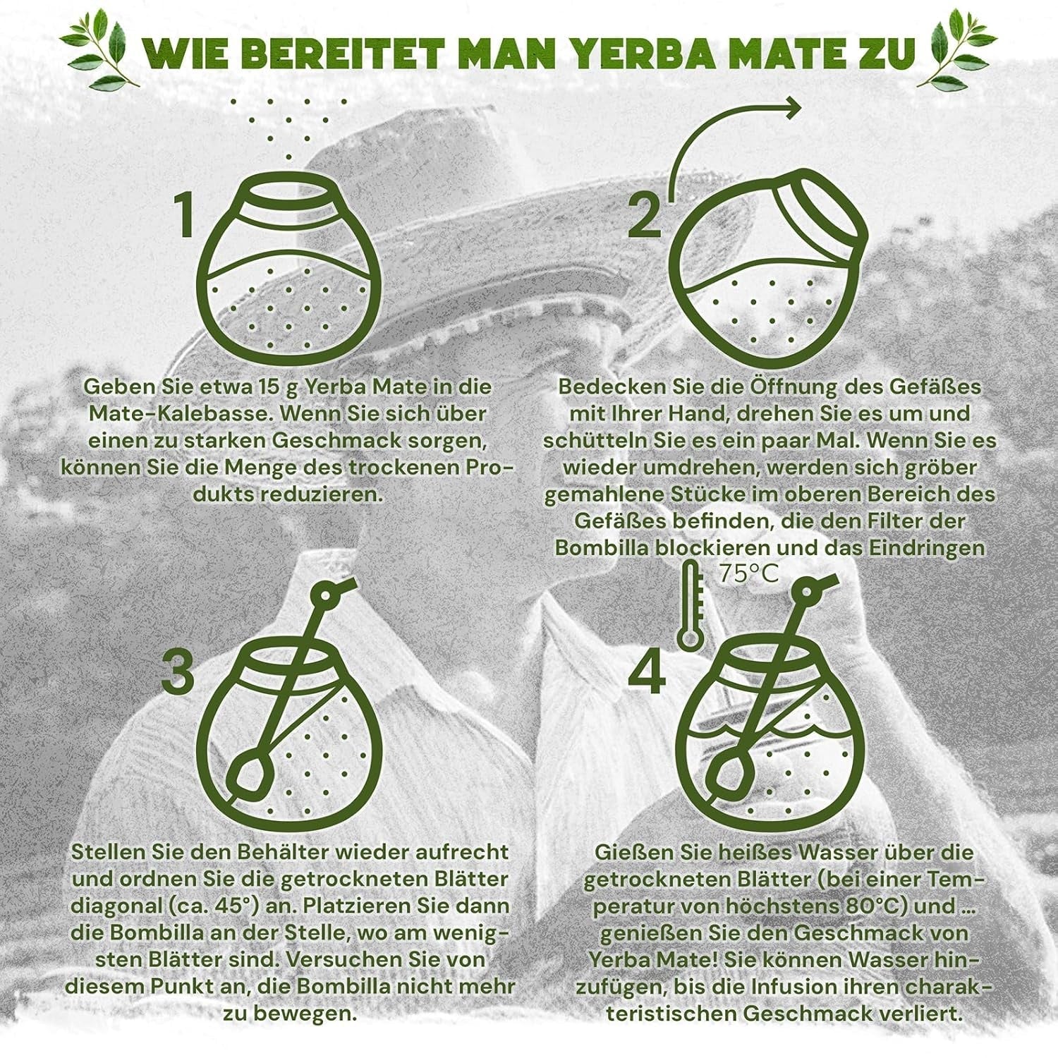 Verde Mate Green Orgánica 500 G – Yerba Mate ecologic din Brazilia – fără fum și prelucrat cu grijă 0,5 kg