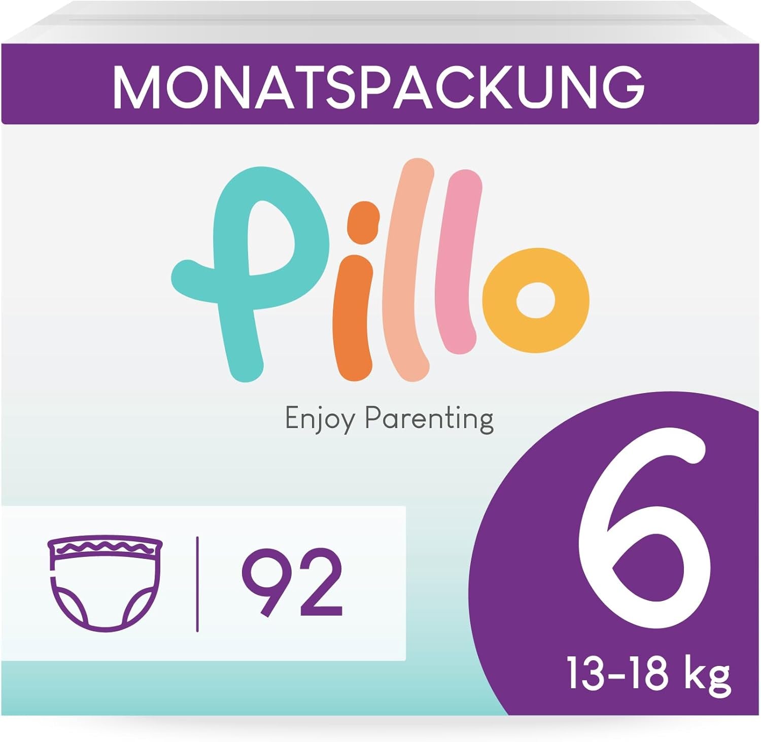 Pillo Diapers, Size 7, 84 Pieces, 4 Packs of 21 Diapers Each, Size 7 - XXL (15+ kg) - Baby Diapers