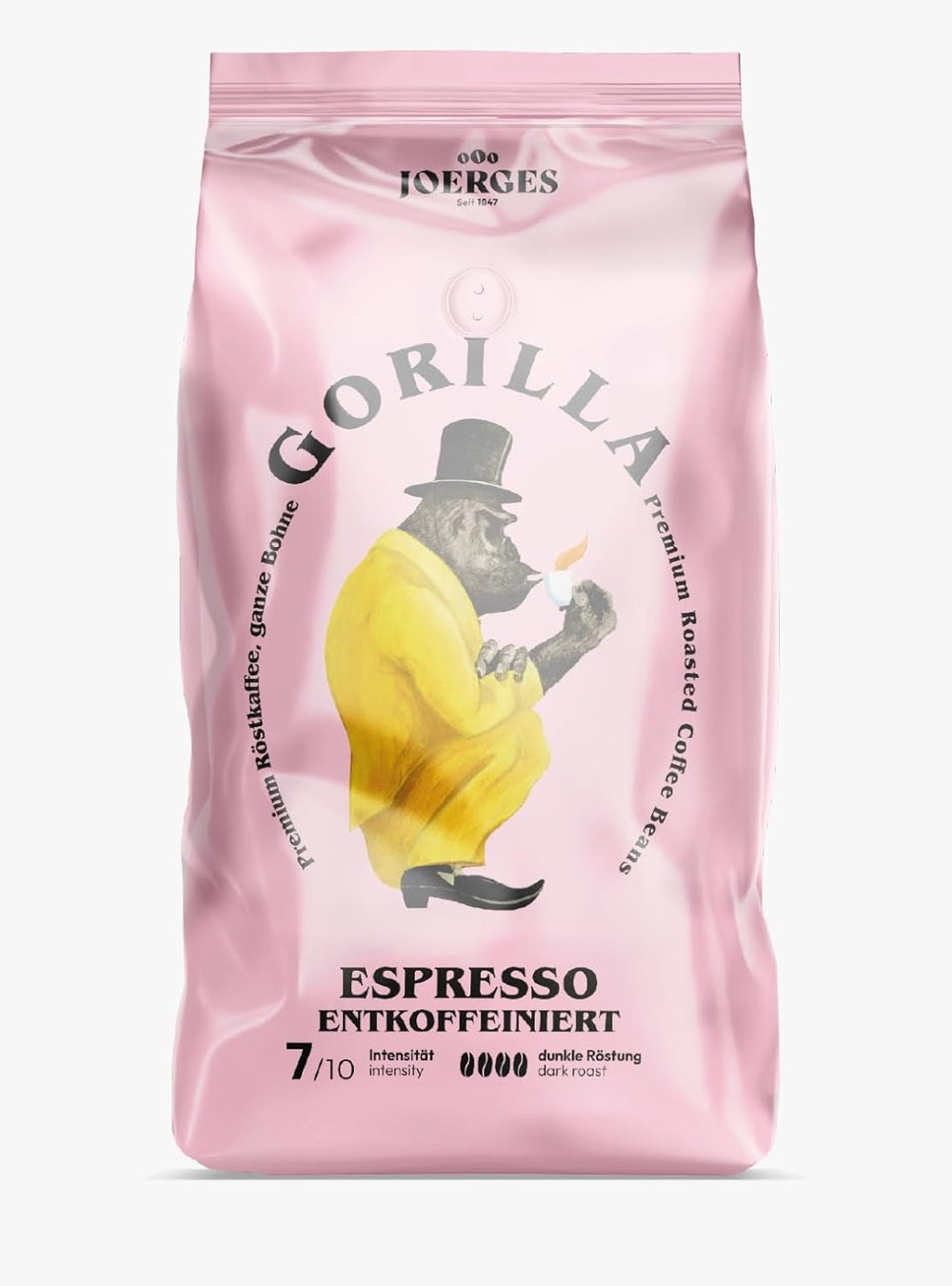 GORILLA Espresso 1 Kg, Decaffeinizată, boabe întregi Cafea Naty Shop 1 Kg Nuci Ciocolata Condimente