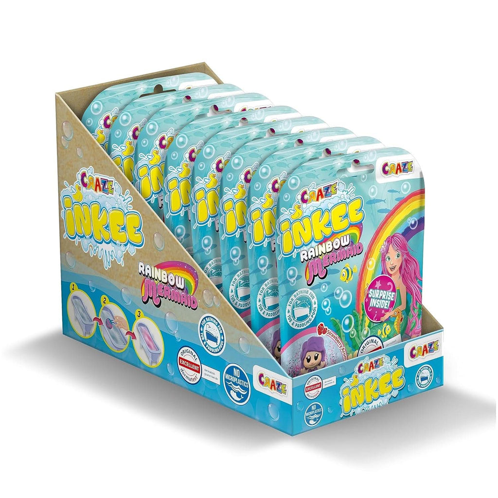INKEE UNICORN | Bomba de baie pentru copii cu surpriza, 100 G, unicorn, parfum de floricele de porumb Mama si Copilul Naty Shop 8X Rainbow Mermaid