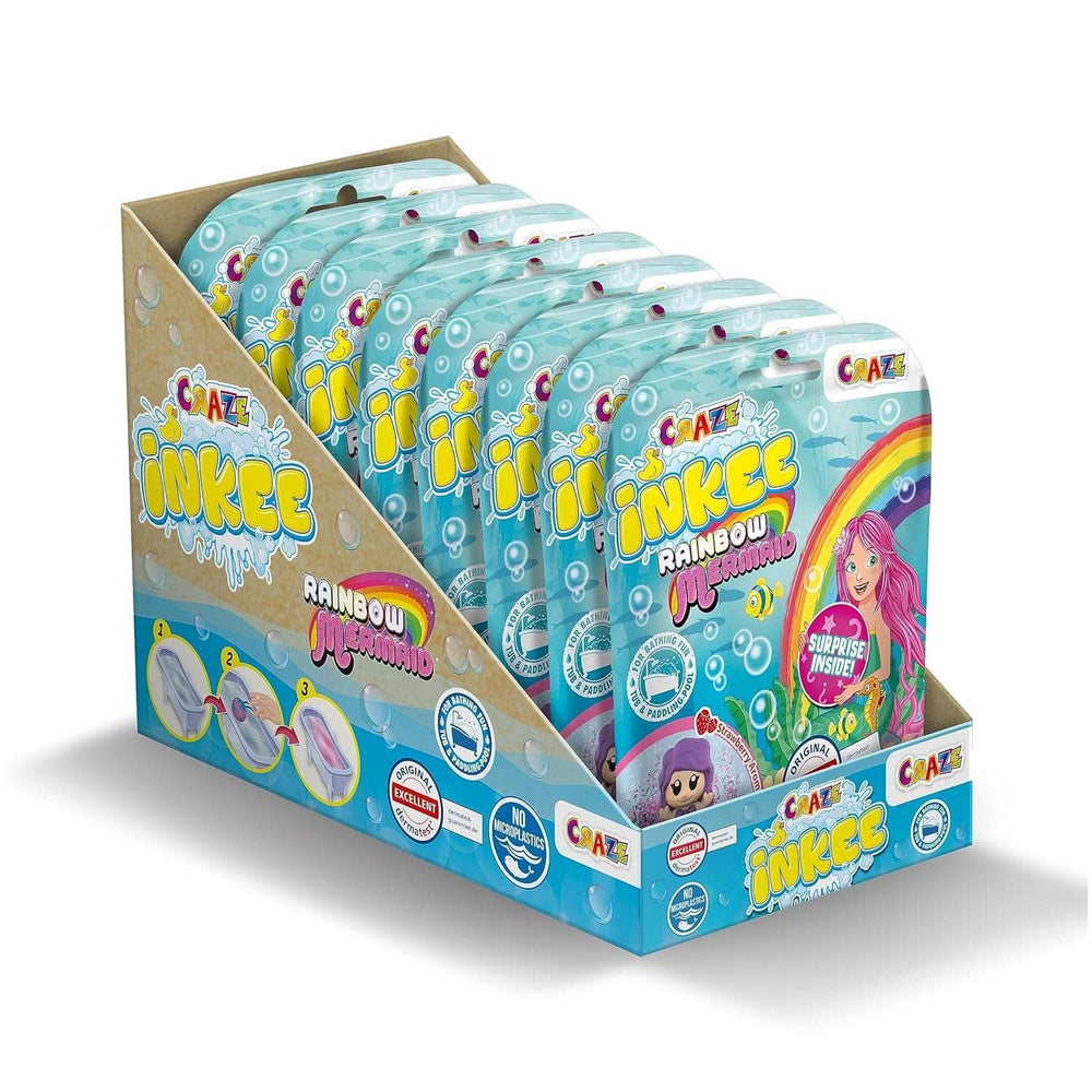 INKEE UNICORN | Bath bomb for children with surprise, 100 G, unicorn, popcorn scent Mother and Child Naty Shop 8X Rainbow Mermaid