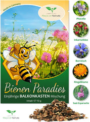 Magic of Nature Balcony Box Mix - 10g Seeds - Bee Friendly Plants - Easy to Use - Bee Paradise - 5 Native Cultivated Species - Suitable for Flower Boxes and Planters