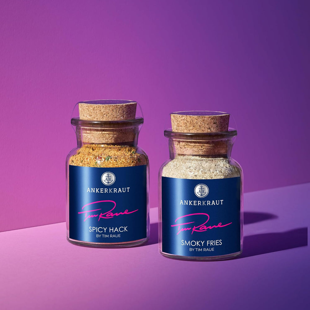 Ankerkraut Smoky Fries by Tim Raue, Mischung würzender Ingredient für Pommes Frites, Gourmet Pommes mit Rauch-Aroma, 145 g in Korkenglas