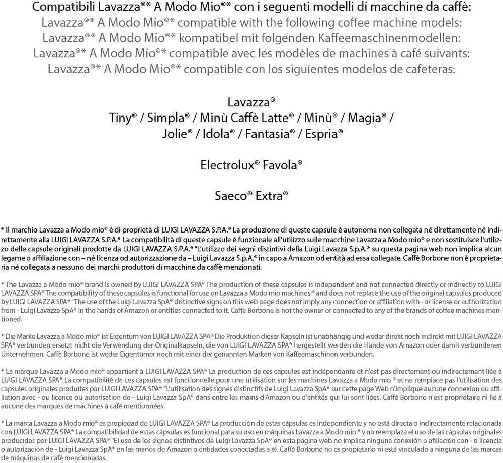 Caffè Borbone Don Carlo, Schwarze Kaffeemischung - 50 Kapseln - Kompatibel mit Lavazza®* A Modo Mio®* Haushalts-Espressomaschinen