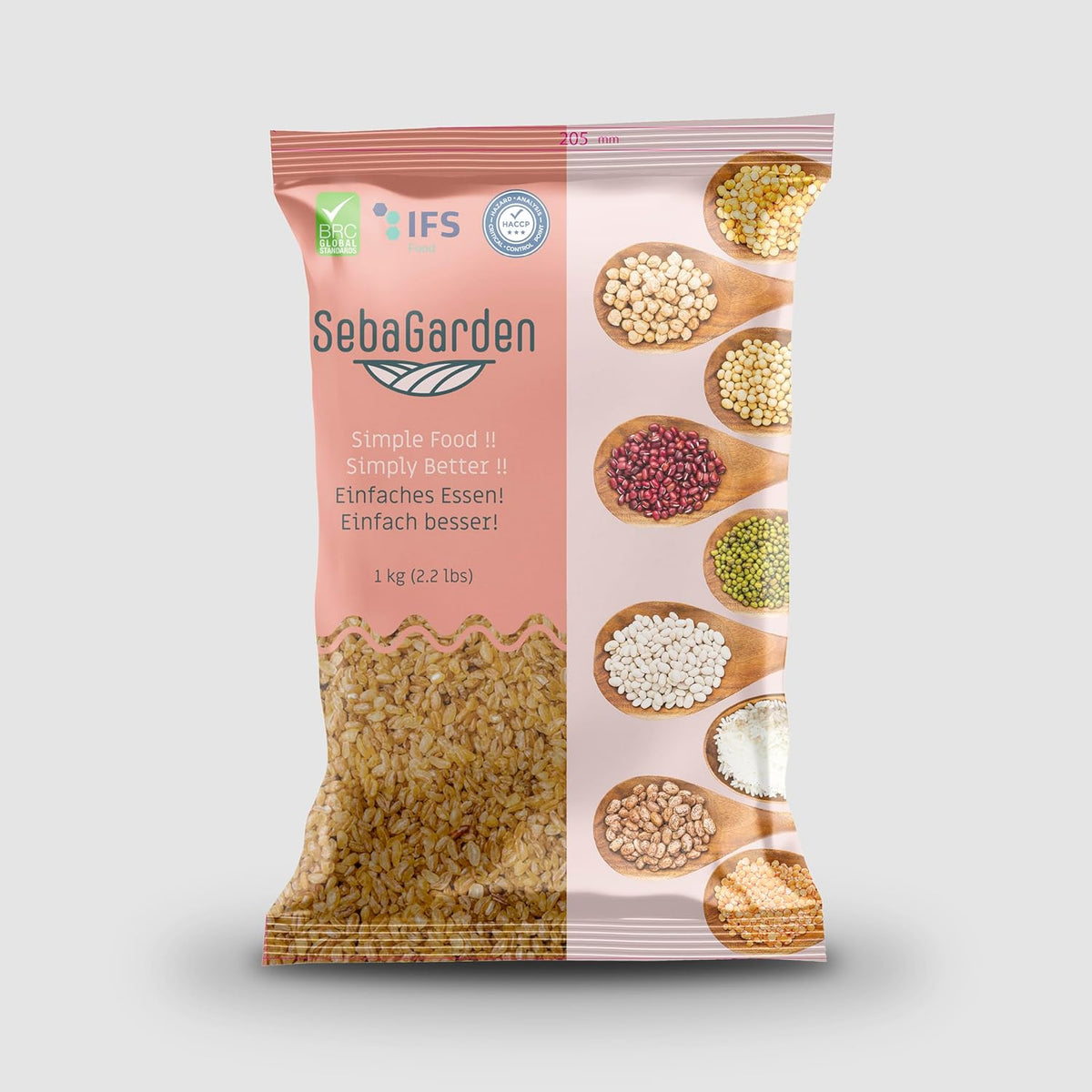 Seba Garden Fine Wheat Bulgur 1 kg - Authentic Turkish Stone Ground and Pre-Cooked Bulgur, All Natural, Vegan, High in Fibre, Ideal for Tabbouleh, Soups and Pilaf