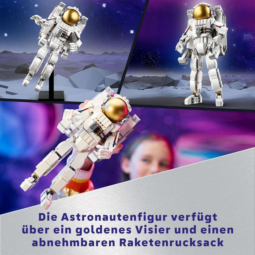 LEGO Creator 3In1 Space Astronaut Toy, Dog and Spaceship Model Kit for Kids, Kindergarten Decorations, Creative Gift for Boys and Girls 9 Years Old 31152 Building Sets Besuche den LEGO-Store