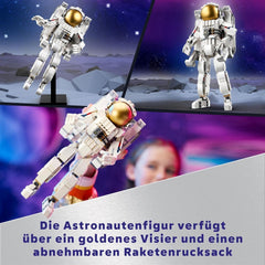 LEGO Creator 3In1 Space Astronaut Toy, Dog and Spaceship Model Kit for Kids, Kindergarten Decorations, Creative Gift for Boys and Girls 9 Years Old 31152 Building Sets Besuche den LEGO-Store