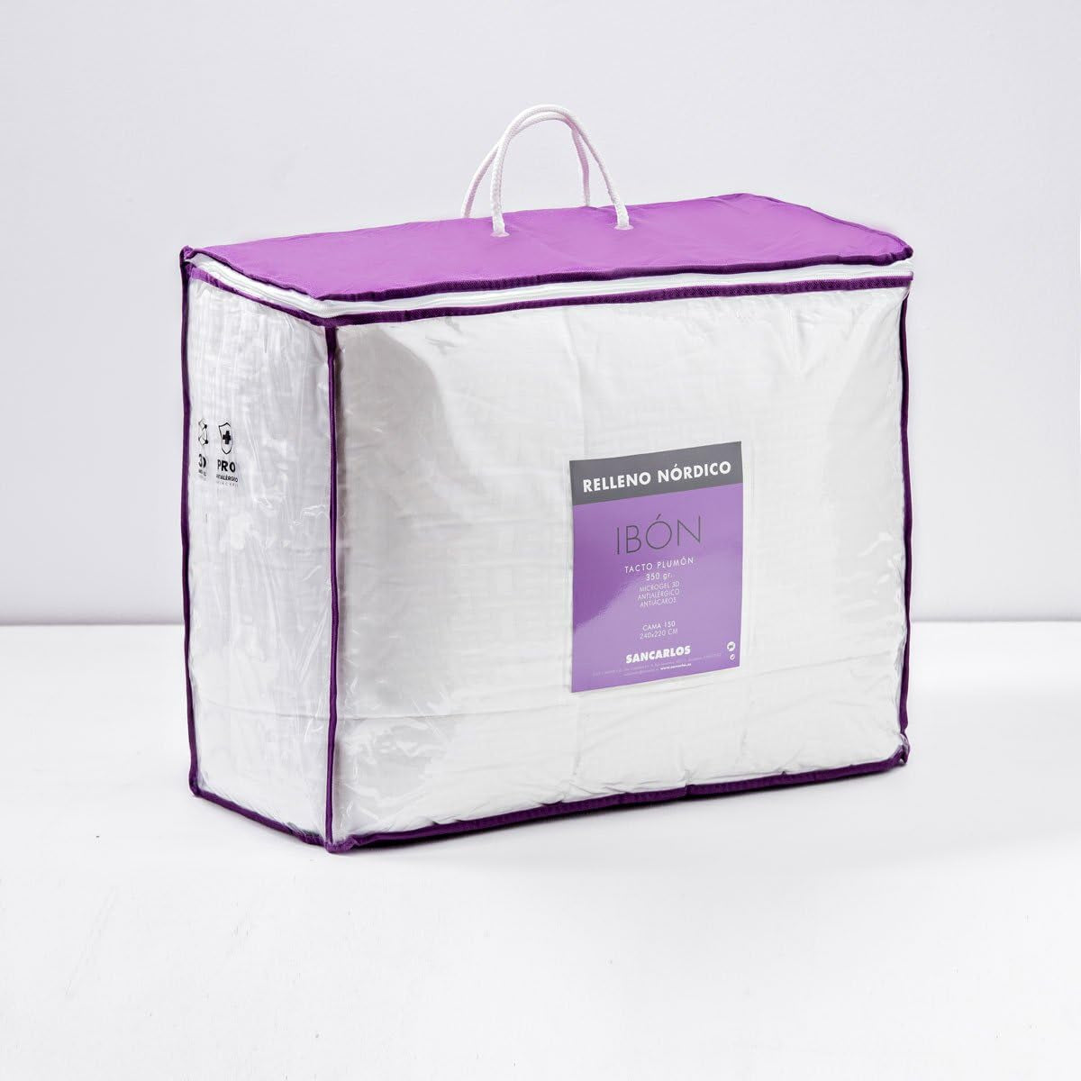 San Carlos Ibón Plapumă, Albă Para Cama De 135 Alb Plapumi si pilote Naty Shop