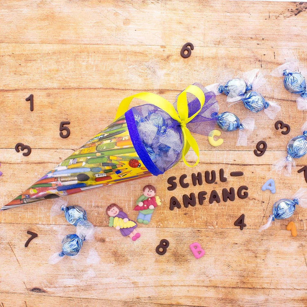 Günthart Backdecor, 90 pieces chocolate letters, alphabet and numbers in fine dark chocolate, 47 grams Naty Shop