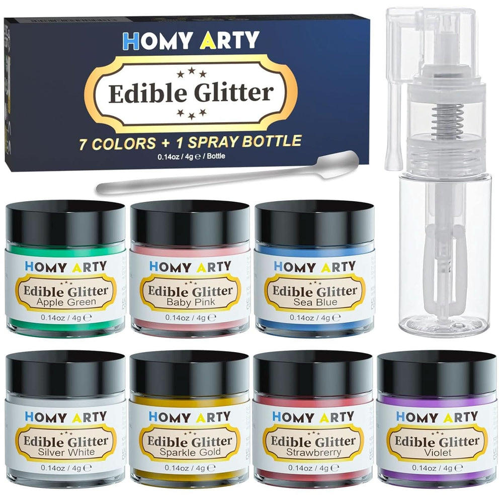 Edible glitter for drinks, 4 grams Glitter Naty Shop Set 7 colors