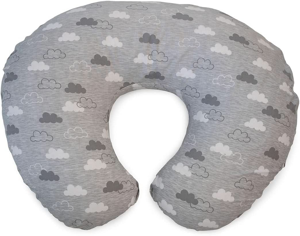 Boppy Original Support Suport pentru alăptare Rainbow pentru bebeluși, formă ergonomică cu căptușeală, confort pentru mamă și copil Accesorii Hrana si Alaptare Bebe Naty Shop Clouds