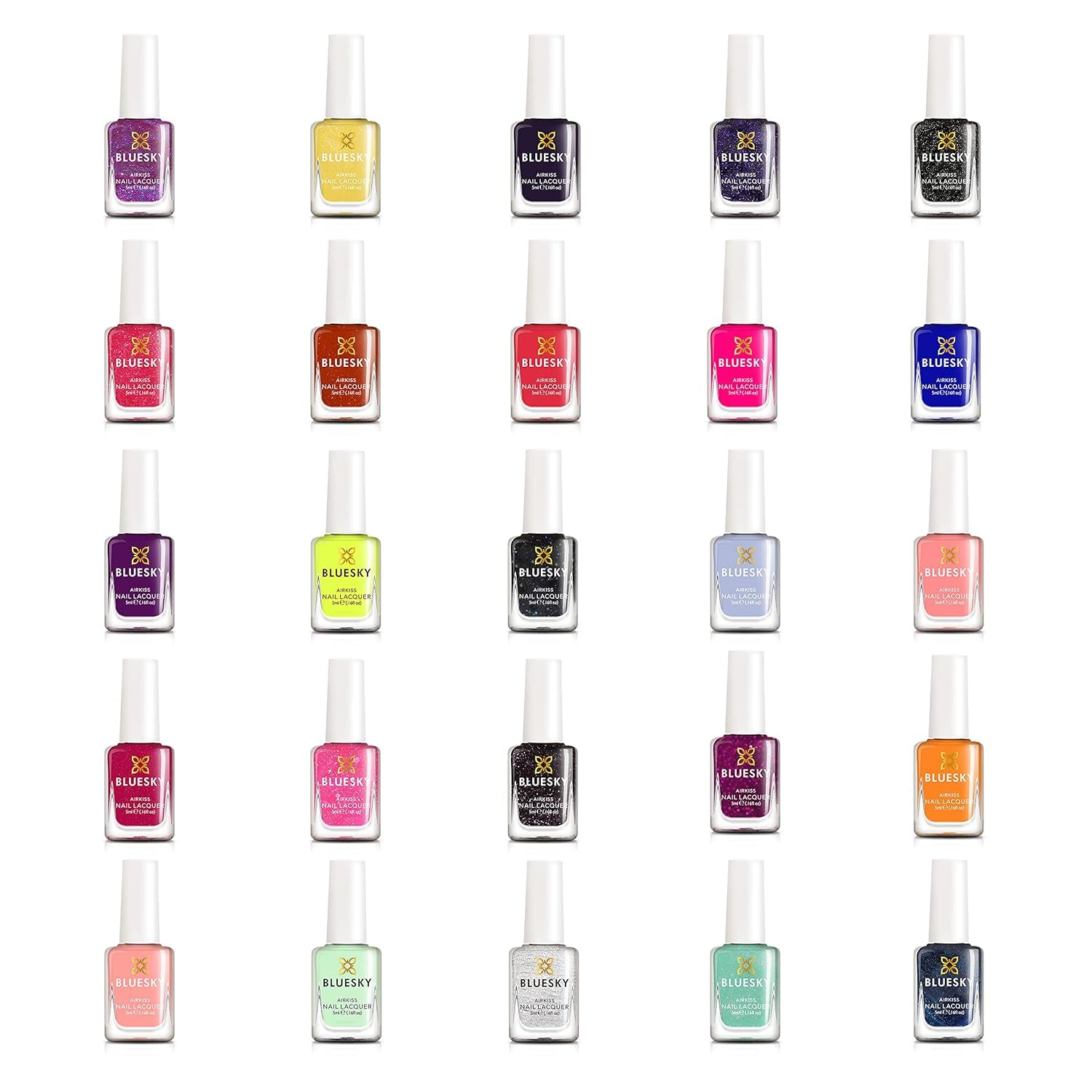 BLUESKY Kids Nail Polish - Peelable Water Based Nail Polish, Solvent Free, Easy To Remove, 5ml (Disco Time)