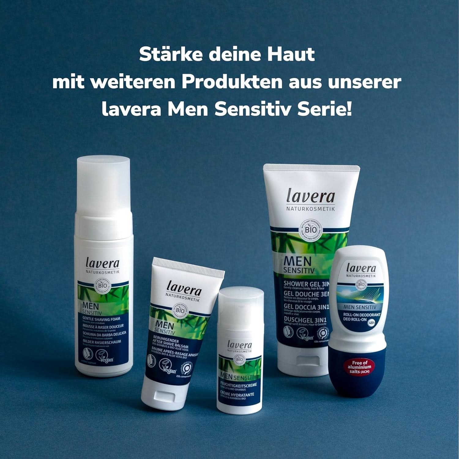 Lavera, Shower gel with organic bamboo and guarana, 3 in 1, for skin, hair and face, 200 ml Shower and bath Naty Shop