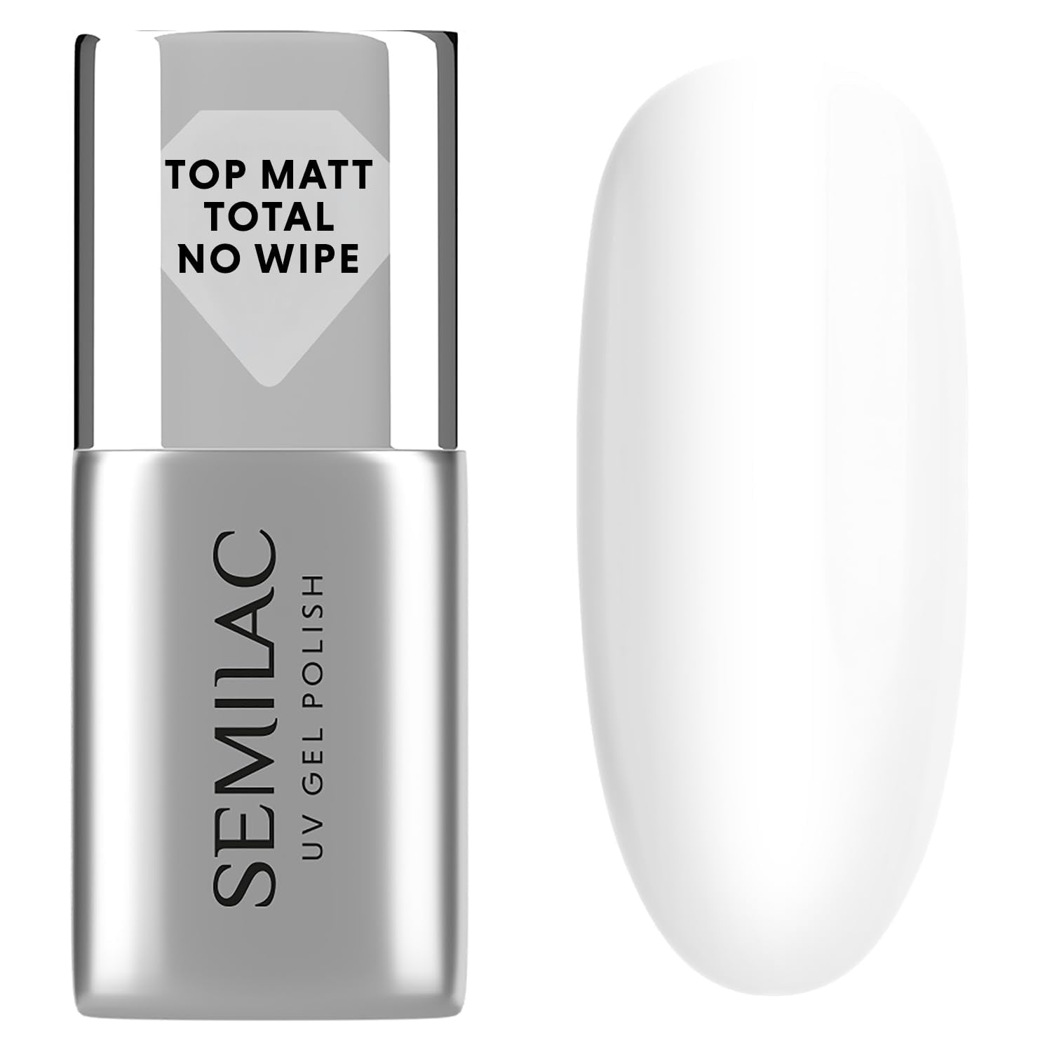 Semilac Top Coat Nail Polish 7ml, Innovative, UV/LED, Hybrid Nail Polish, Glossy Finish, Protects, Transparent
