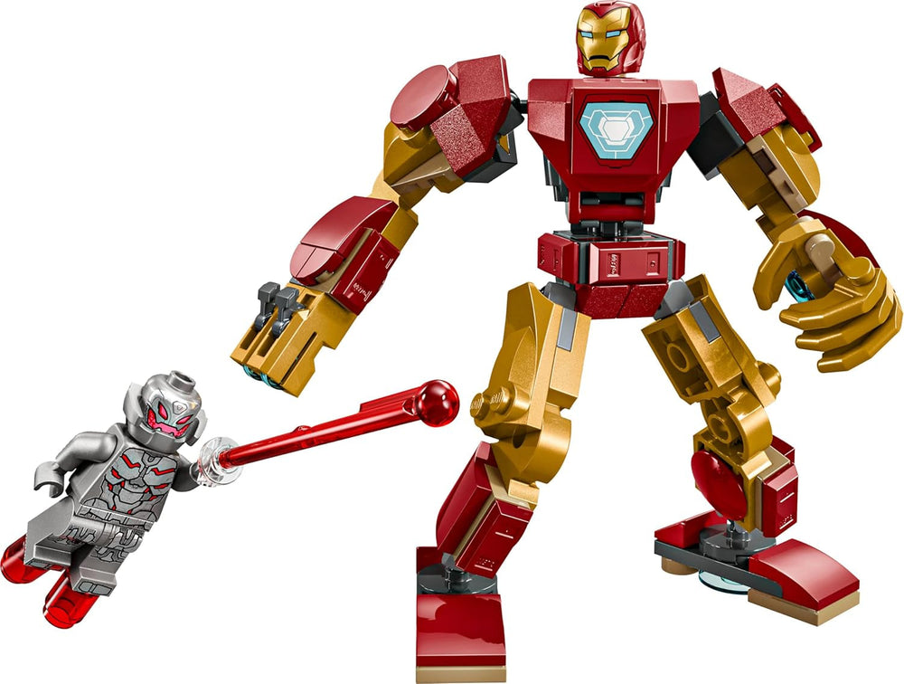 LEGO | Marvel Iron Man Mech vs. Ultron - Superhelden Spielzeug mit 2 Minifiguren - Actionfigur mit beweglichen Armen, Beinen & Fingern - Geschenk für Jungen und Mädchen ab 6 Jahren 76307