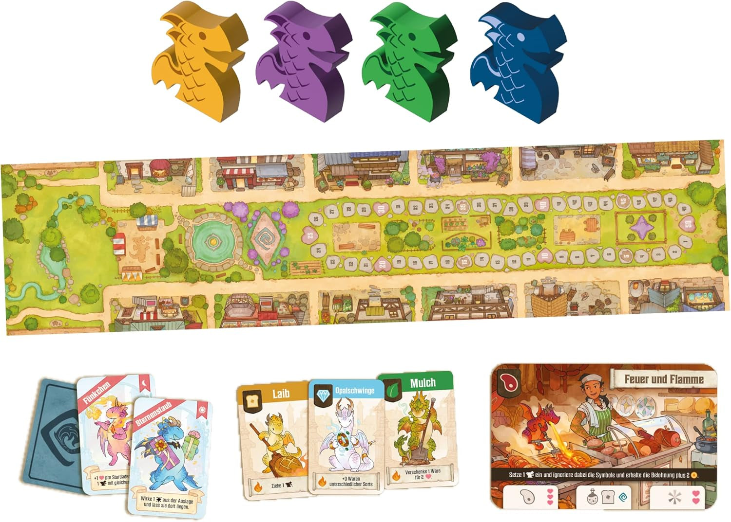 Cardboard Alchemy, Flamecraft, Family Game, Board Game, 1-5 Players, Ages 12+, 60 Minutes, German, Multicolor, Colorful