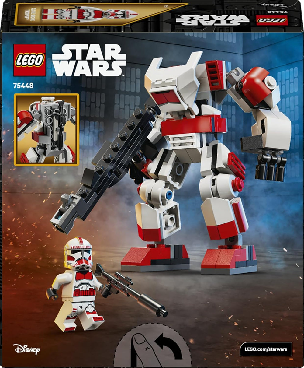 LEGO Star Wars 75448 Klon-Schocktruppen Mech - Bewegeliche Actionfigur mit Blastergewehr & Minifigur - Modellbau für Kinder - Geschenk für Jungen ab 6 Jahren & Star-Wars-Fans