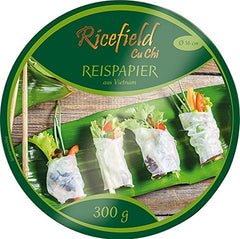 Hârtie de orez Ricefield, rotundă 16 cm, (85-95 bucăți/kg), 4 pachete (4 pachete x 300 g)