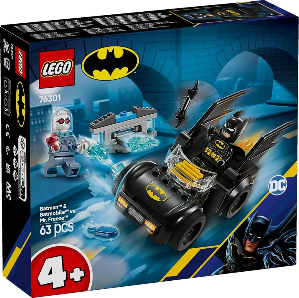 LEGO DC Batman: Batman & Batmobile Vs. Mr. Freeze - Superhero car toy with 2 minifigures - Ice shooter with fire elements - Gift for boys and girls from 4 years old 76301 Building sets Besuche den LEGO-Store