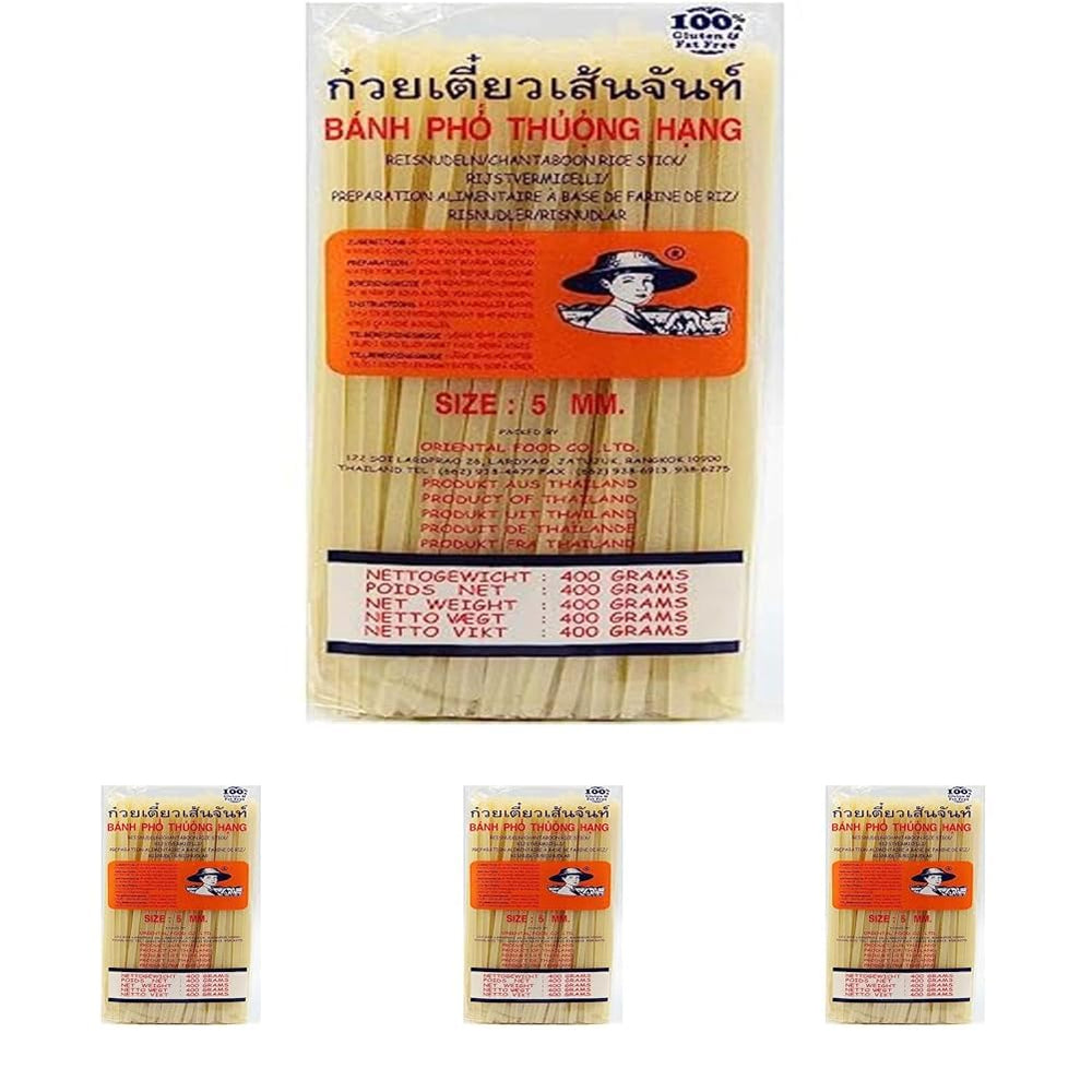 - Rice noodles (right) 5 mm, (1 x 400 g)