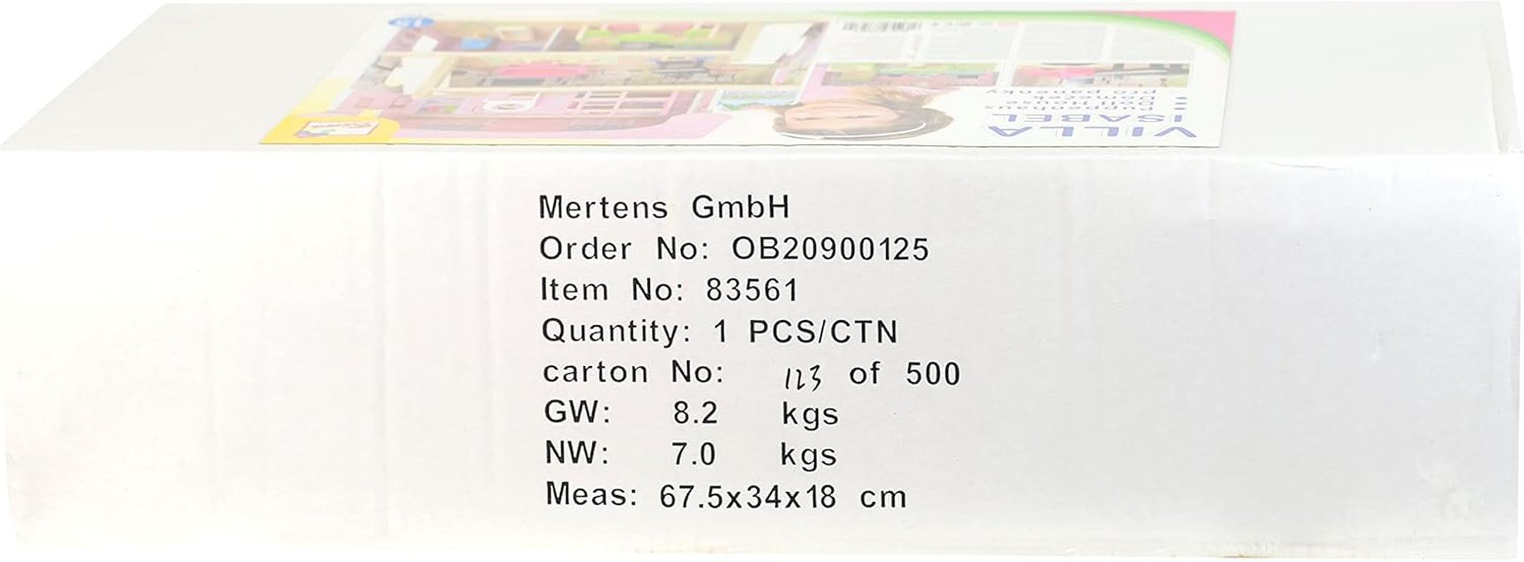 Bino World of Toys Dollhouse with balcony, Toy for toddlers from 3 years old, with 3 floors, stairs, 4 rooms and balcony incl. 15-TLG. Accessories, To promote children's skills, Pink design Naty Shop dollhouses