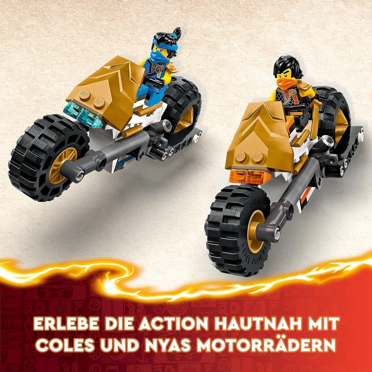 LEGO NINJAGO Ninja Team Combi Caterpillar 4 in 1 Set with Glider, Racing Car and 2 Motorcycles and 6 Minifigures Gift for Boys and Girls Ninja Toy 71820 Building Sets Besuche den LEGO-Store