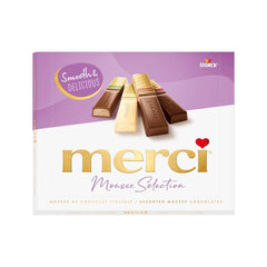 merci Finest Selection Mousse au Chocolat Variety – 1 x 210 g – Specialties Exquisite Chocolate Mousse – Filled and unfilled Pralines