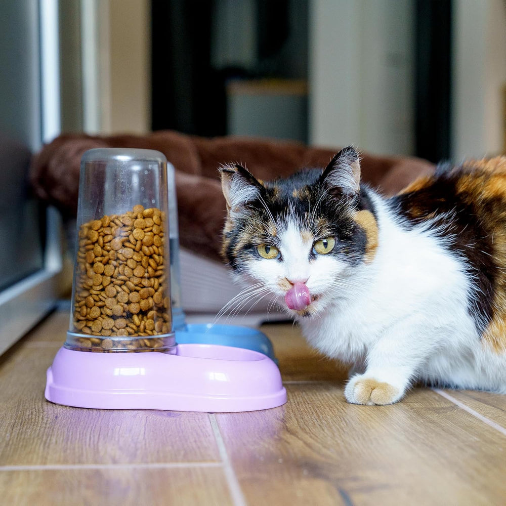 Ferplast Futter- oder Wasserspender für Hunde und Katzen AZIMUT 600 Futtertrog Water 0.6 Liter, Rutschfester Boden, 12.5 x 19 x H 19.5 cm Blue