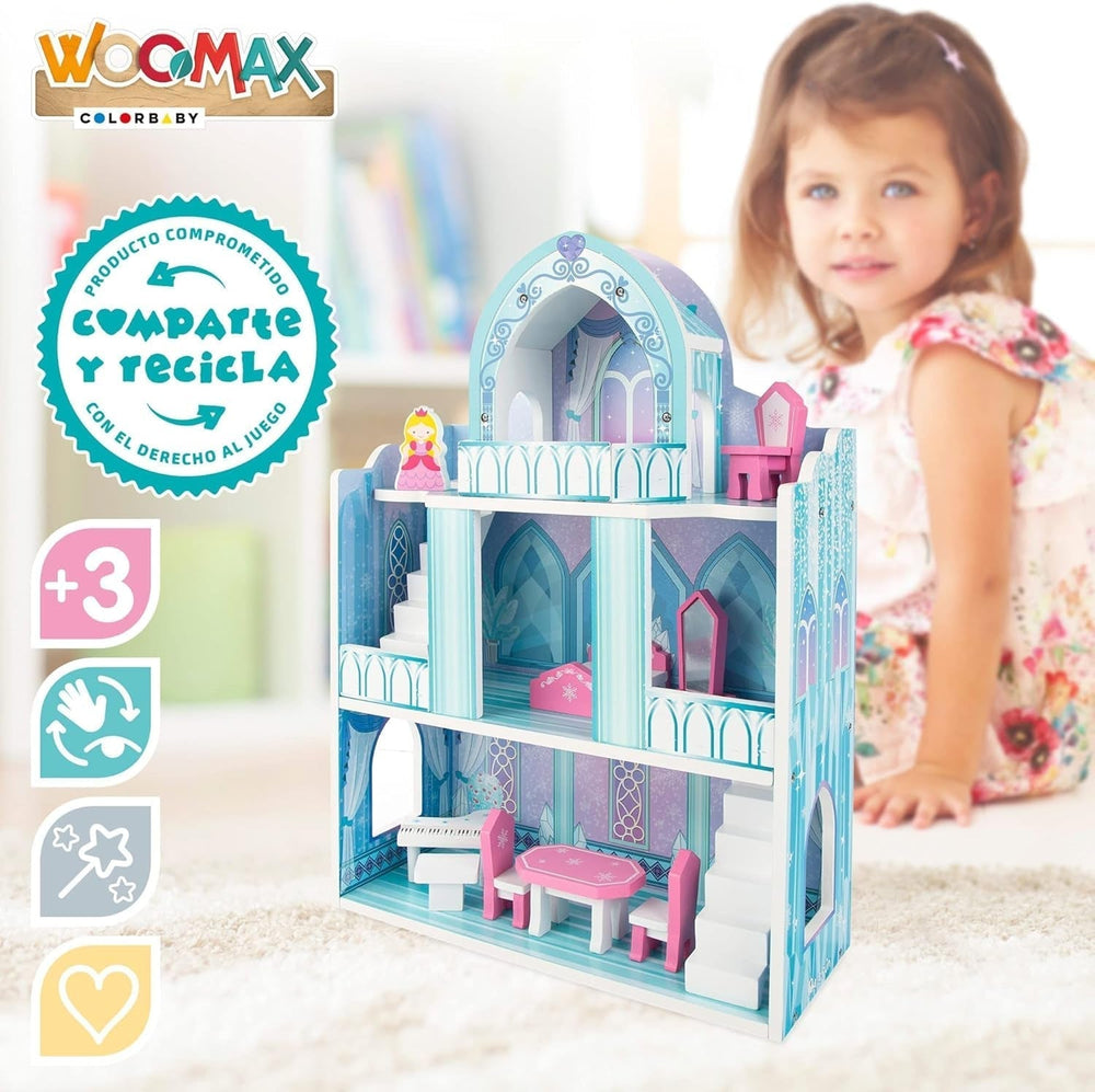 Colorbaby WOOMAX 49314 - Wooden lock 37 X 15 X 53.5 Cm +3A Dollhouses Naty Shop
