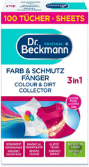 Dr. Beckmann Color & Dirt Catcher Advanced| Long-lasting color protection| With microfiber and color-capturing molecules for shine | 100 Naty Shop cloths
