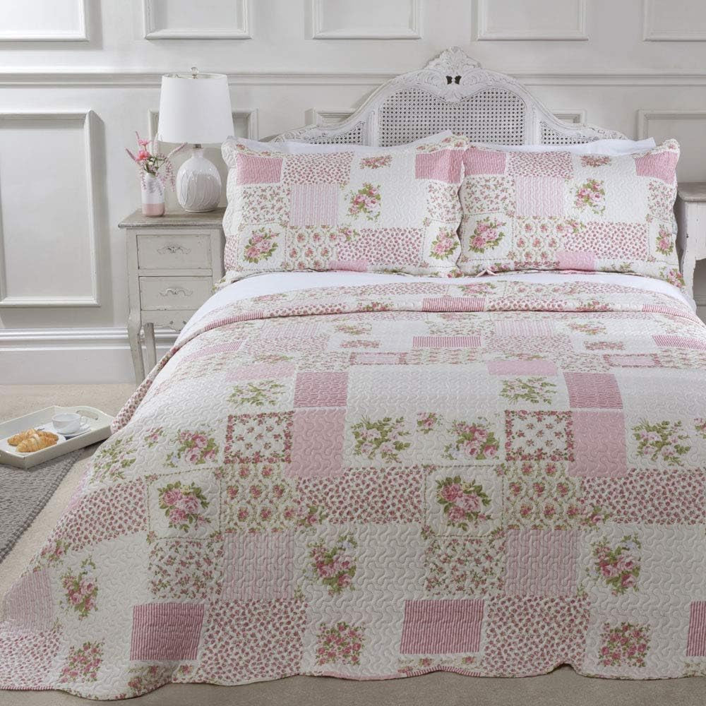 Emma Barclay, 100% Polyester Cotswold Bedspread for Single Bed, Pink, Rose Beds and Blankets Emma Barclay