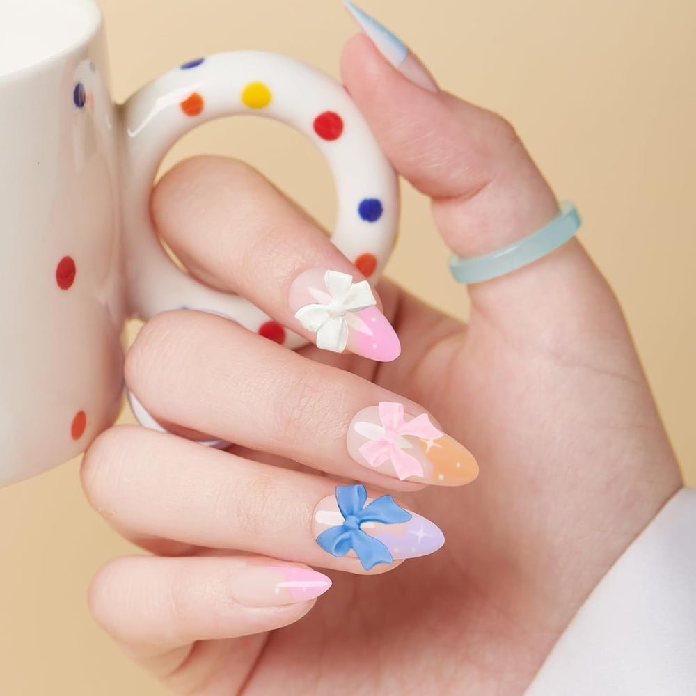 500 Pcs 3D Nägel Charm Schleifen Charms Nägel Nail Art Charms Schleife Nagel Charms Nägel Nail Art Schleifen Nageldekorationen Mit Aufnahmewerkzeug Für Frauen Und Mädchen Nagel-Diy-Zubehör