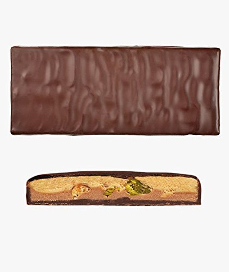 Milk chocolate and French nougat, handmade (70 g) - Bio