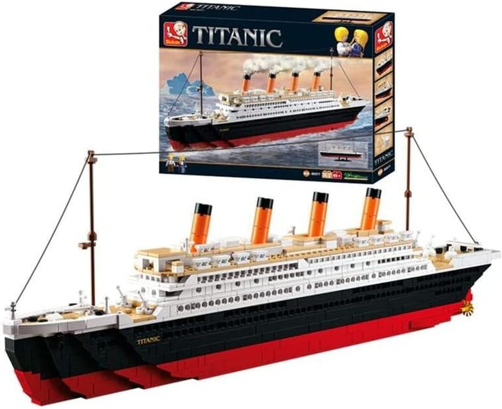 Sluban Klemmbausteine ​​Sluban SL95337, Großer Bausatz (1012 Teile) [M38-B0577], Spielset, Klemmbausteine, Schifffahrt, mit Spielfigur, Titanic, Mehrfarbig