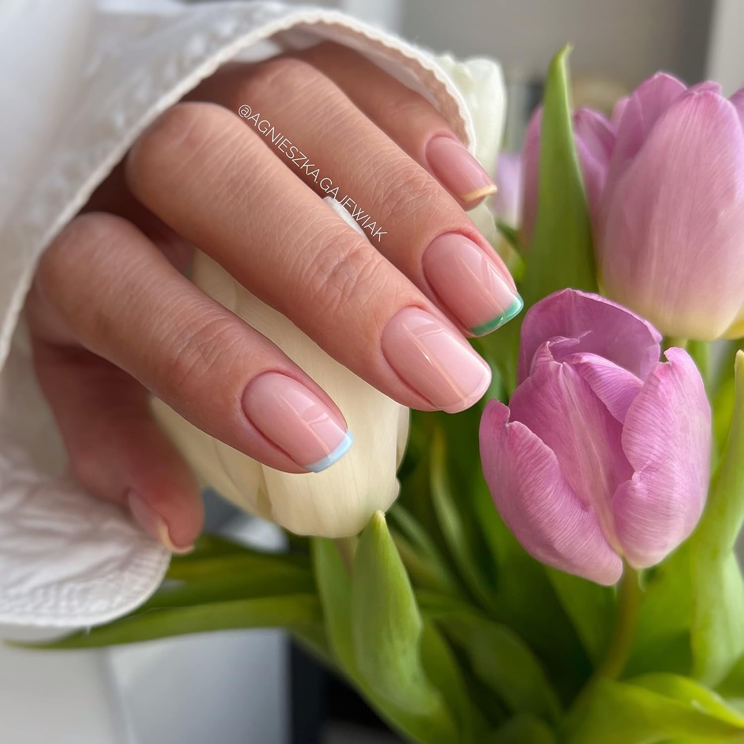 UV Nail Polish Semilac Hybrid 587 Tea Rose 7ml Fiori Collection