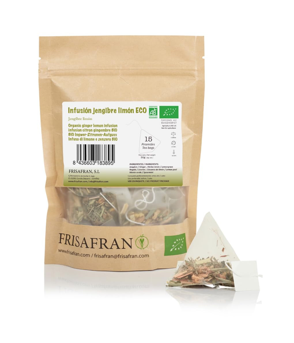 FRISAFRAN | Ceai verde organic Mint Gunpowder în piramide 30 unități | 60G | Antioxidant | Ceai verde japonez | Digestiv | Băutură răcoritoare | Infuzie de mentă | Ceai pur | Frunze de mentă | Cald-rece