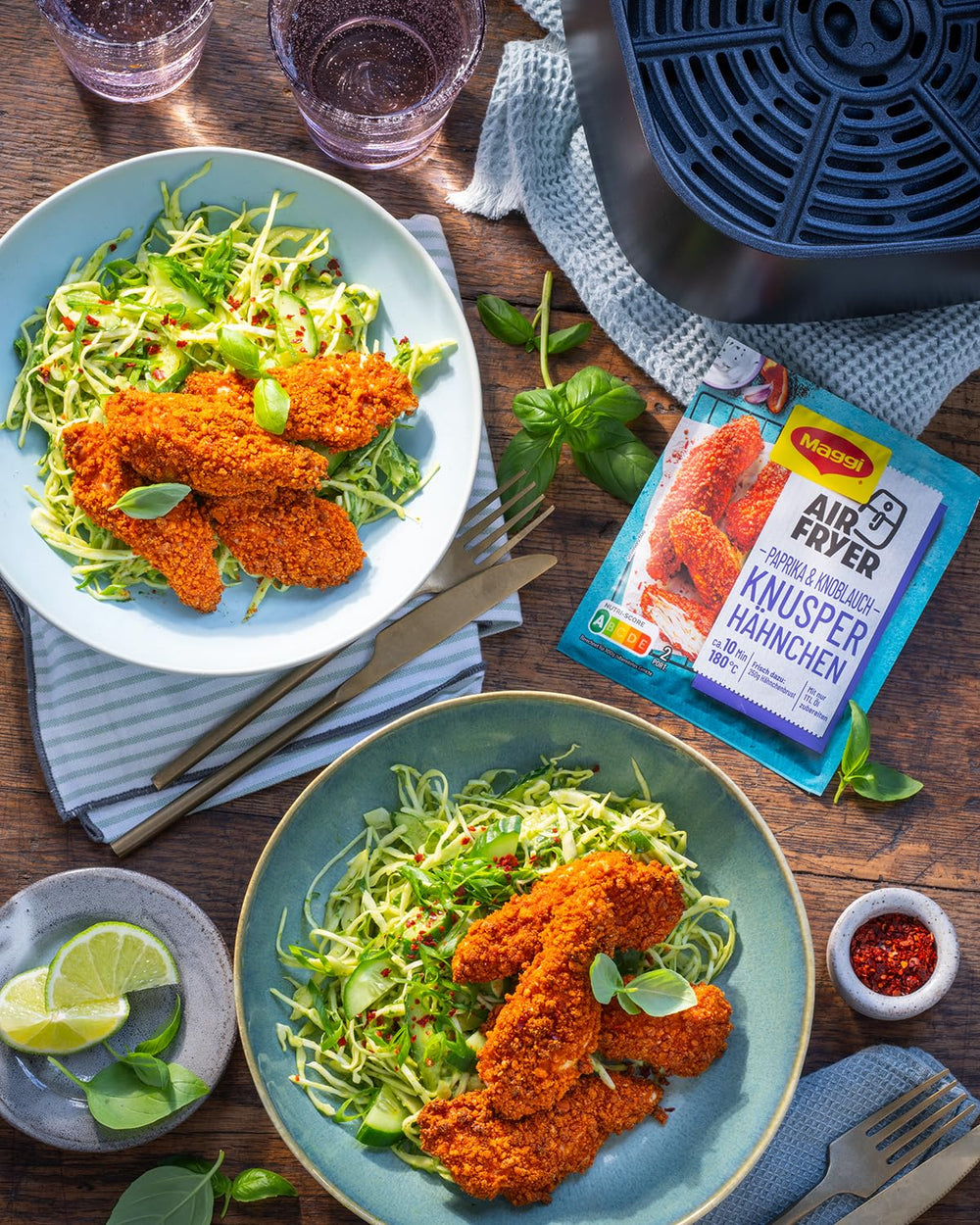 MAGGI Airfryer Knusper Hähnchen - Paprika und Knoblauch, 1er Pack (1 x 39g)
