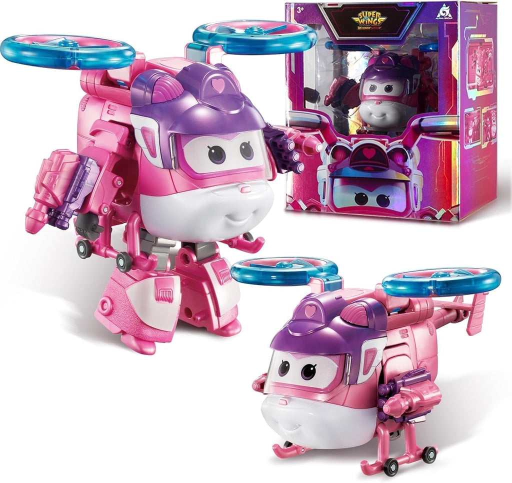 Auldey EU740283 Super Wings Transformer Figura JETT Supercharge 12 Cm, Colorat Action figures Naty Shop Amețit