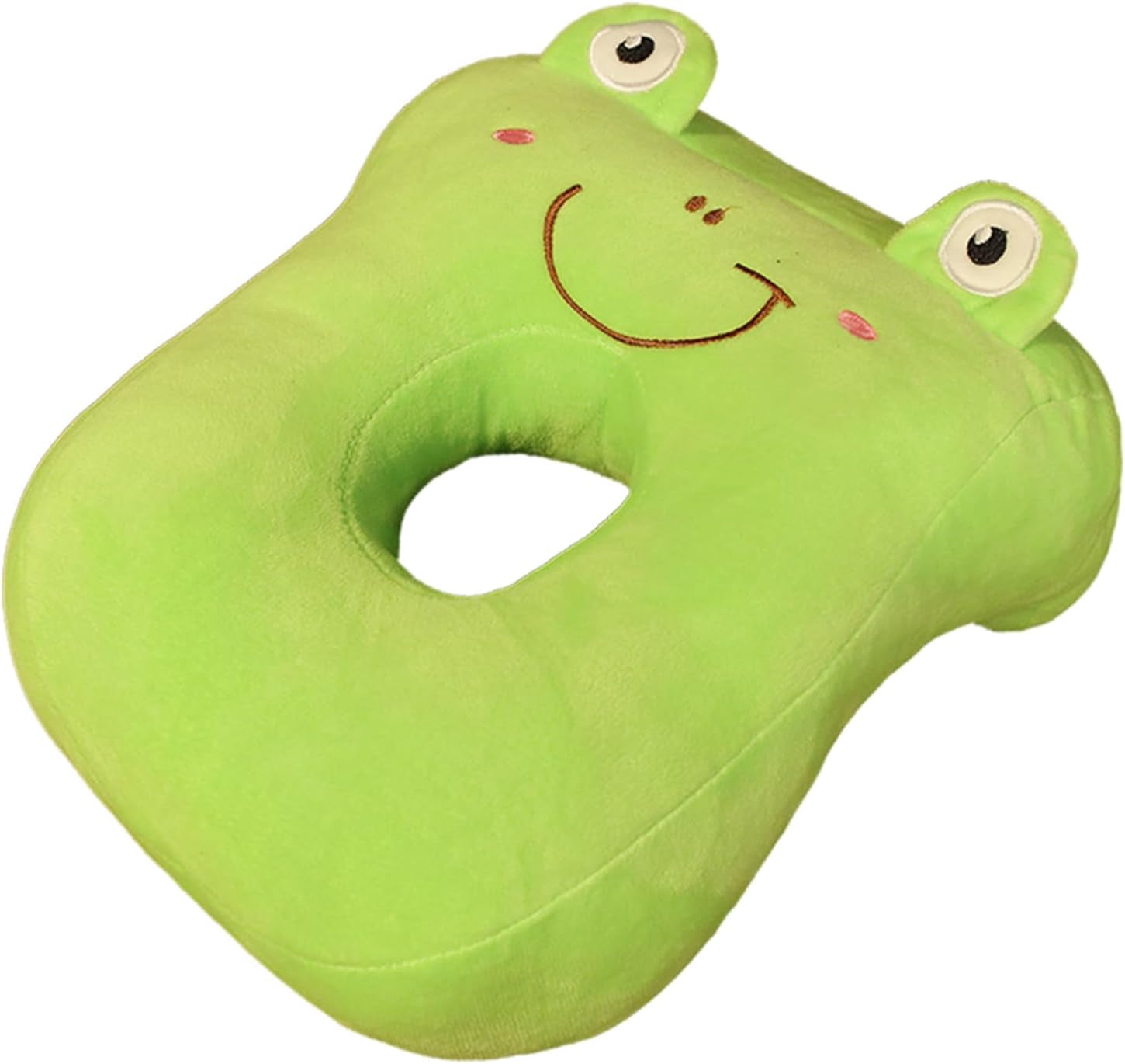 Pernă de somn pentru birou, bumbac de memorie, pernă drăguță cu gaură pentru ureche, pernă de somn moale, pernă pentru urechi pentru dormit lateral pentru femei, fete, copii (pisoi gri) Perne ortopedice cervicale Naty Shop Broasca verde