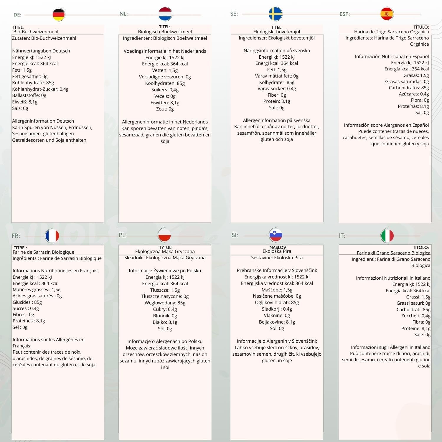 Wholefood Earth organic buckwheat flour 1kg | Cruel | Non-GMO | Vegan | Certified organic