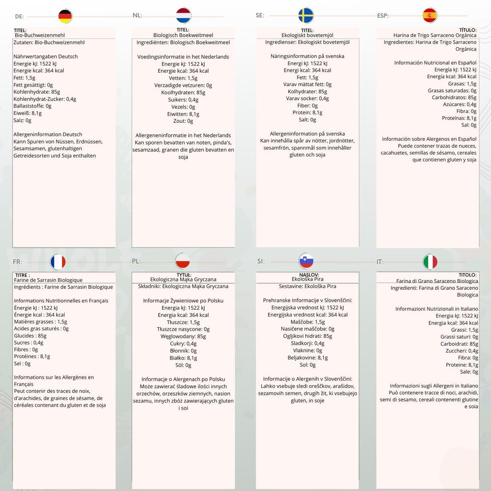 Wholefood Earth organic buckwheat flour 1kg | Cruel | Non-GMO | Vegan | Certified organic