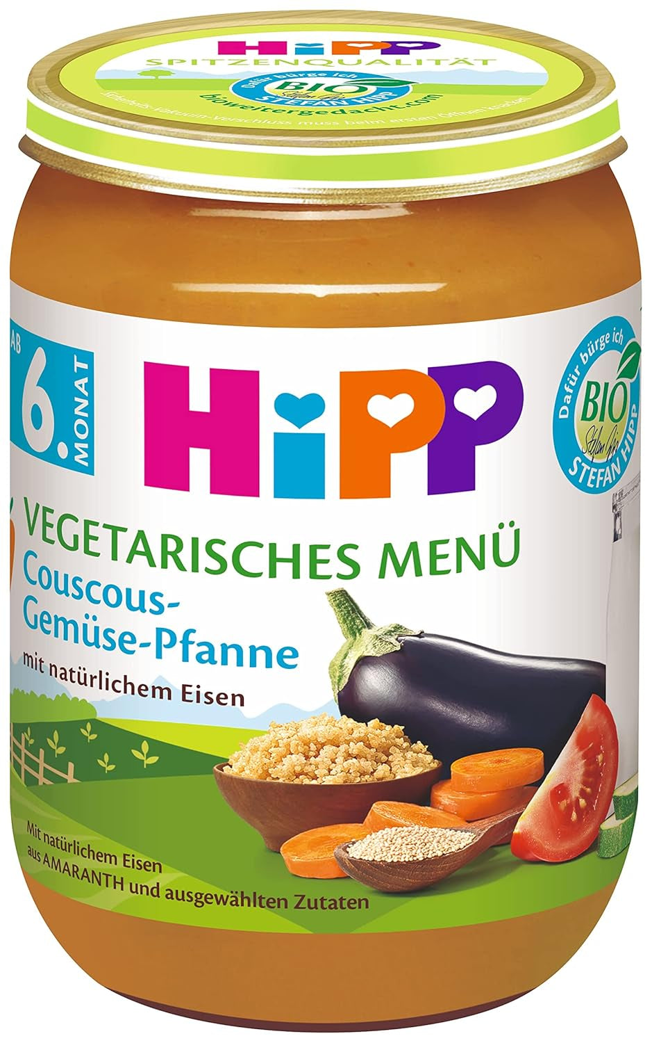 Hipp meniuri organice de la 6 luni couscous - ghiveci de legume, pachet de 6 Mama si Copilul Naty Shop Default Title
